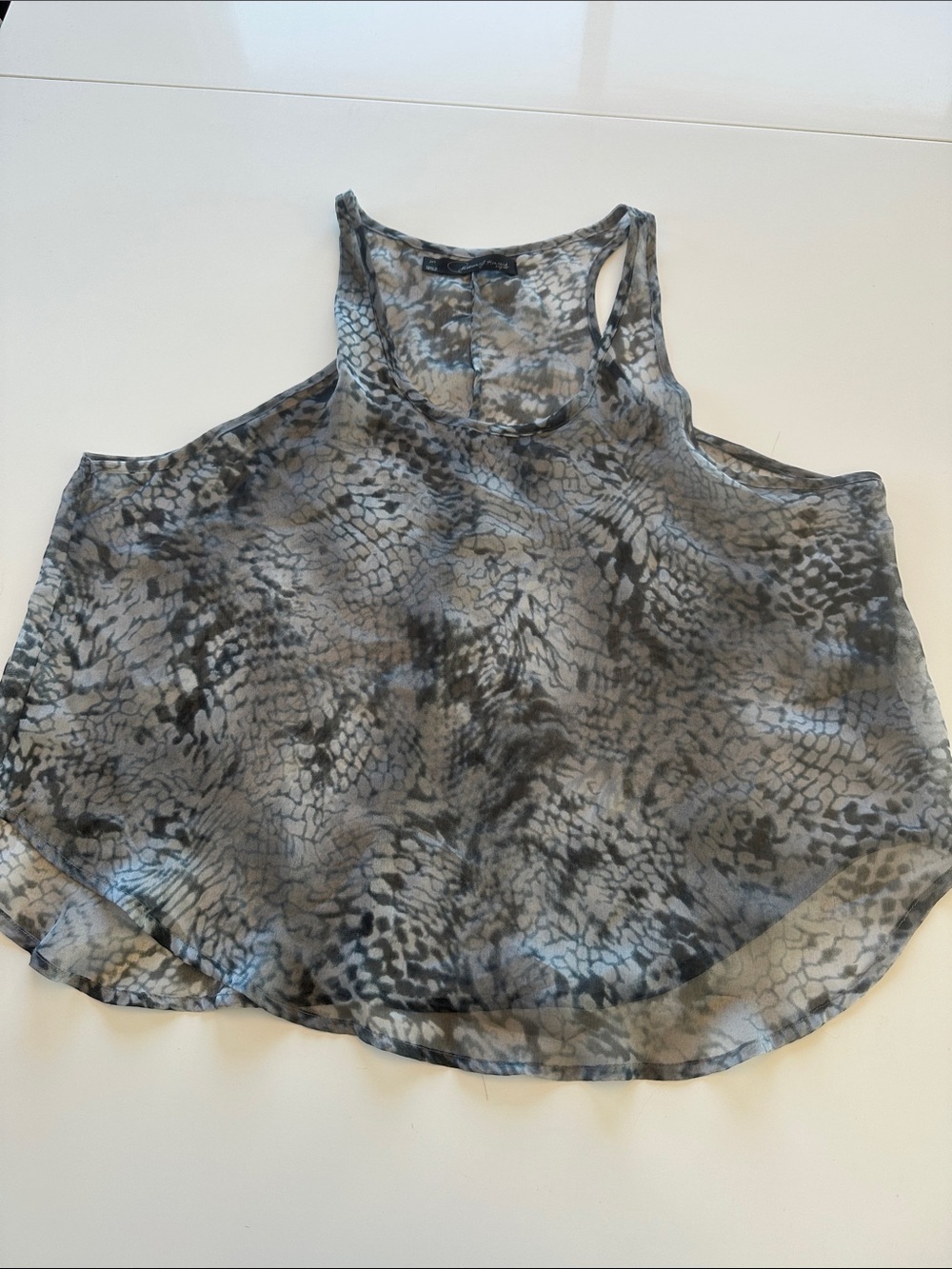 Patterson J. Kincaid Gray & Black Abstract Print Sleeveless Camisole